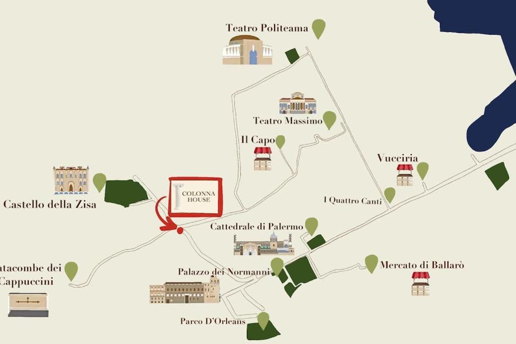 דירות פלרמו Colonna House Casa Tra La Zisa E La Cattedrale מראה חיצוני תמונה